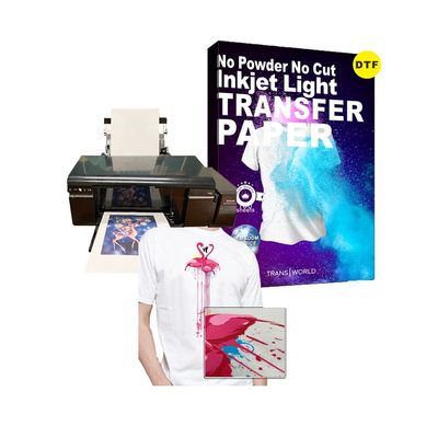 kwaliteit  Apparel Wholesale Bulk Size DTF Custom Packing Printable Lightweight No Paper A4 Inkjet Cut Transfer For T Shirt fabriek